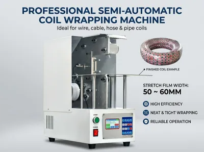 Półautomatyczna Maszyna do Pakowania Kabli WPM-120X