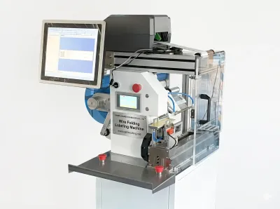 Półautomatyczna maszyna do składania i etykietowania drutu JW-T107