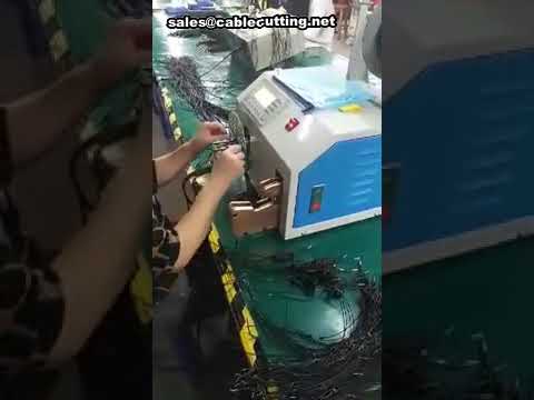 Automatyczna maszyna do zwijania i wiązania kabli słuchawkowych z opaską zaciskową
