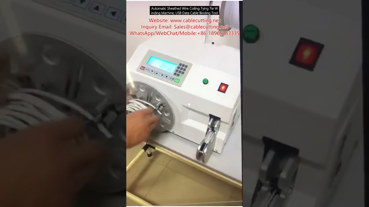 Automatyczna maszyna do zwijania i wiązania kabli w osłonie, narzędzie do wiązania przewodów USB