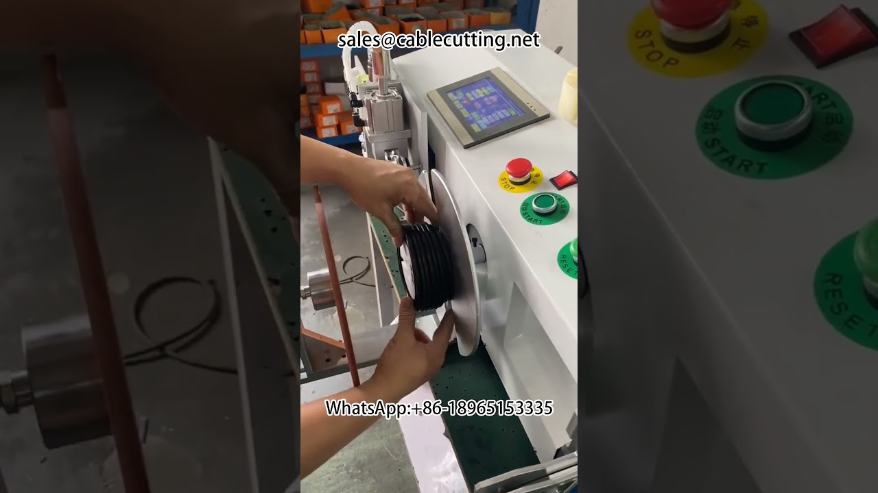 Automatyczna maszyna do liczenia metrów, cięcia, nawijania i wiązania drutu #LiczenieMetrów #NawijanieDrutu