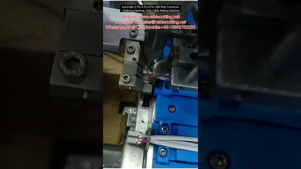 Automatyczna lutownica do złączy USB 2, 4, 8 pinów, maszyna do produkcji kabli danych