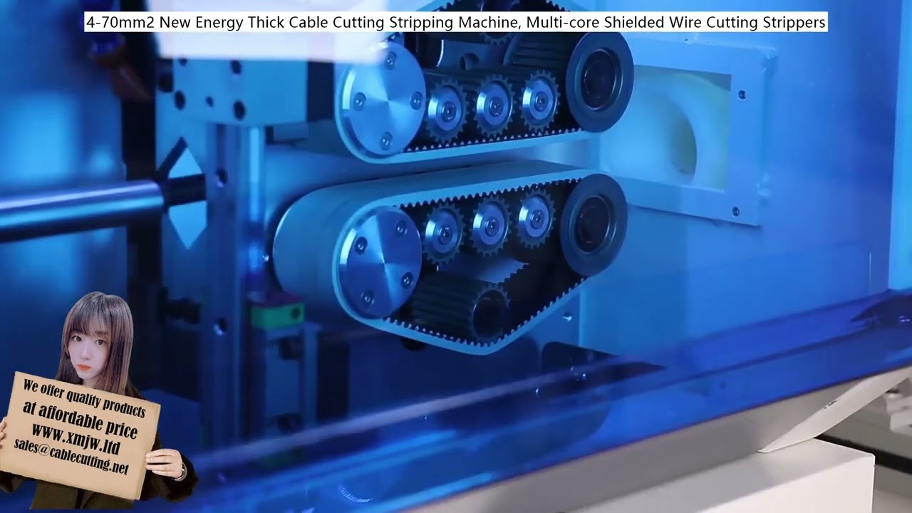 Maszyna do cięcia i zdejmowania izolacji z grubych kabli 4-70mm² do nowej energii, wielożyłowych i ekranowanych