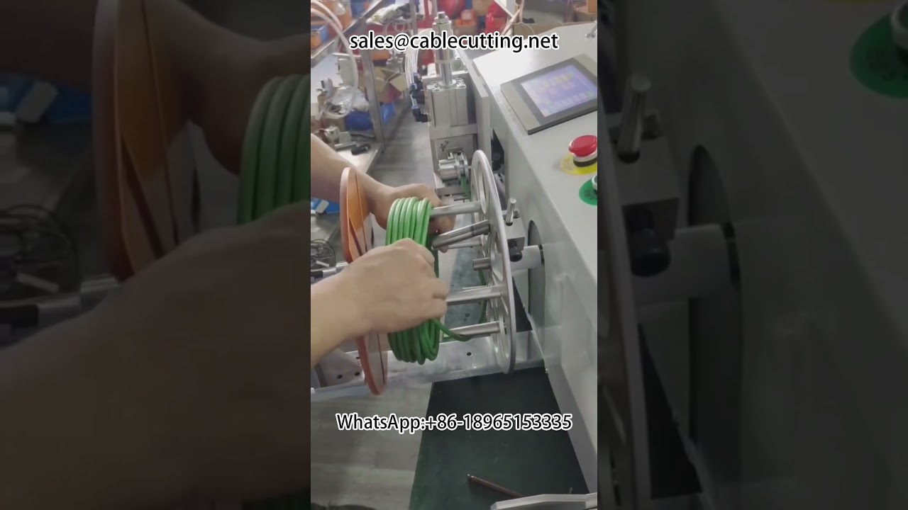 Automatyczna maszyna do liczenia metrów, cięcia, nawijania i wiązania kabli