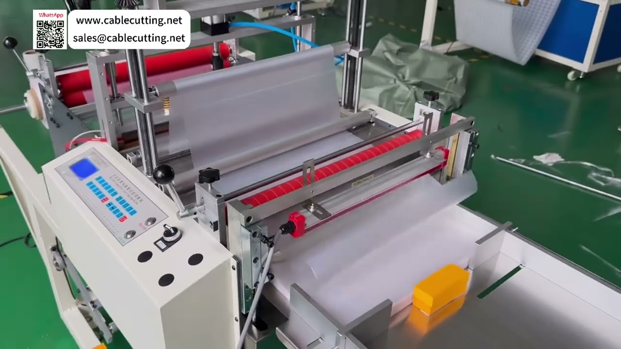 Mała automatyczna maszyna do zgrzewania termicznego i cięcia na zimno do produkcji toreb, narzędzie do operacji produkcyjnych